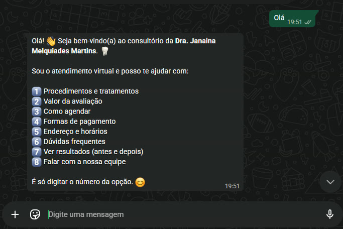 Demonstração do ChatBot Pro