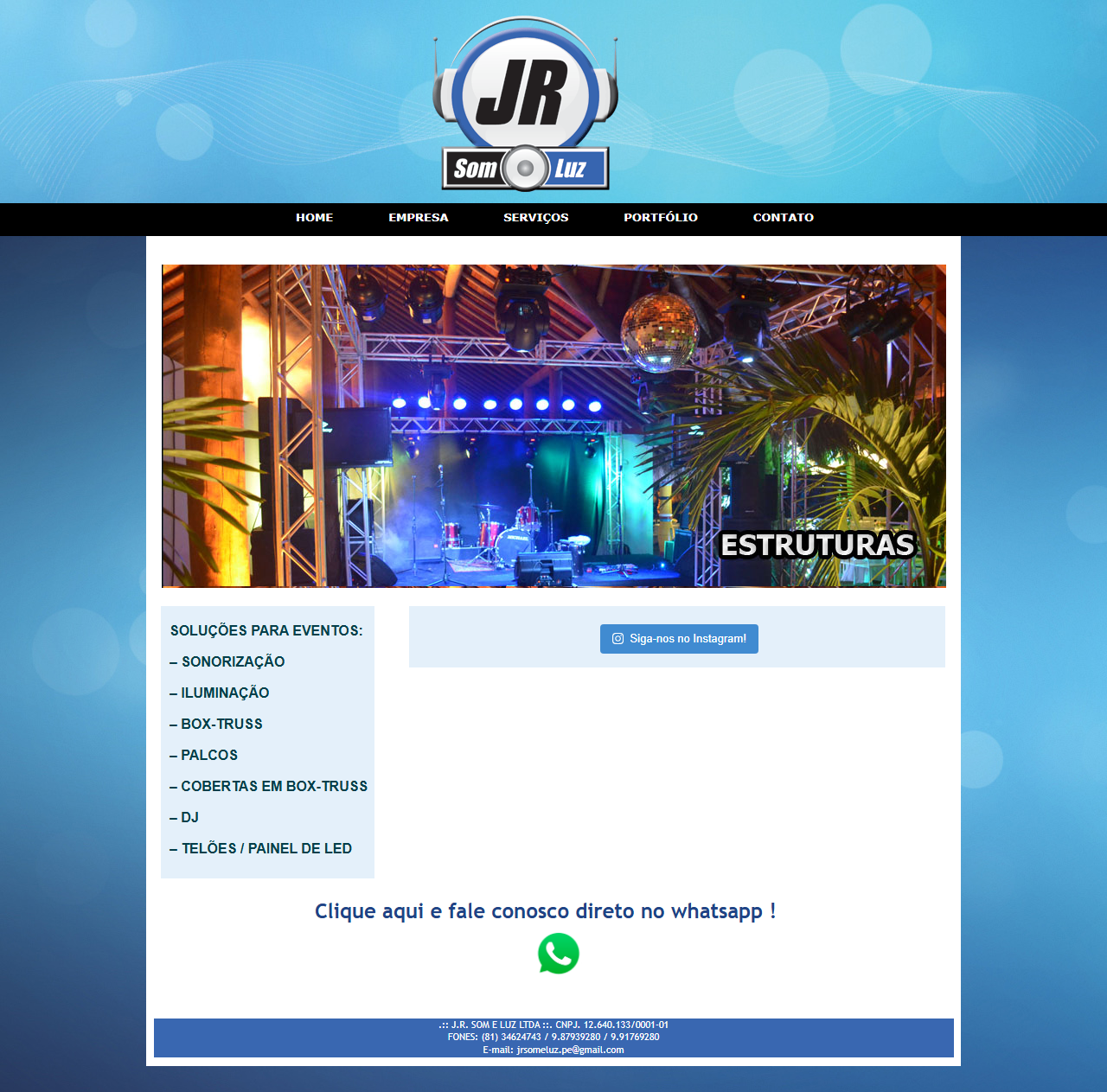 Site JR Som e Luz